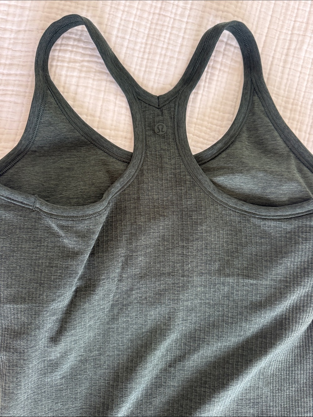 lululemon athletica Dark Green Ribbed Racerback Tank - Picture 3 of 3